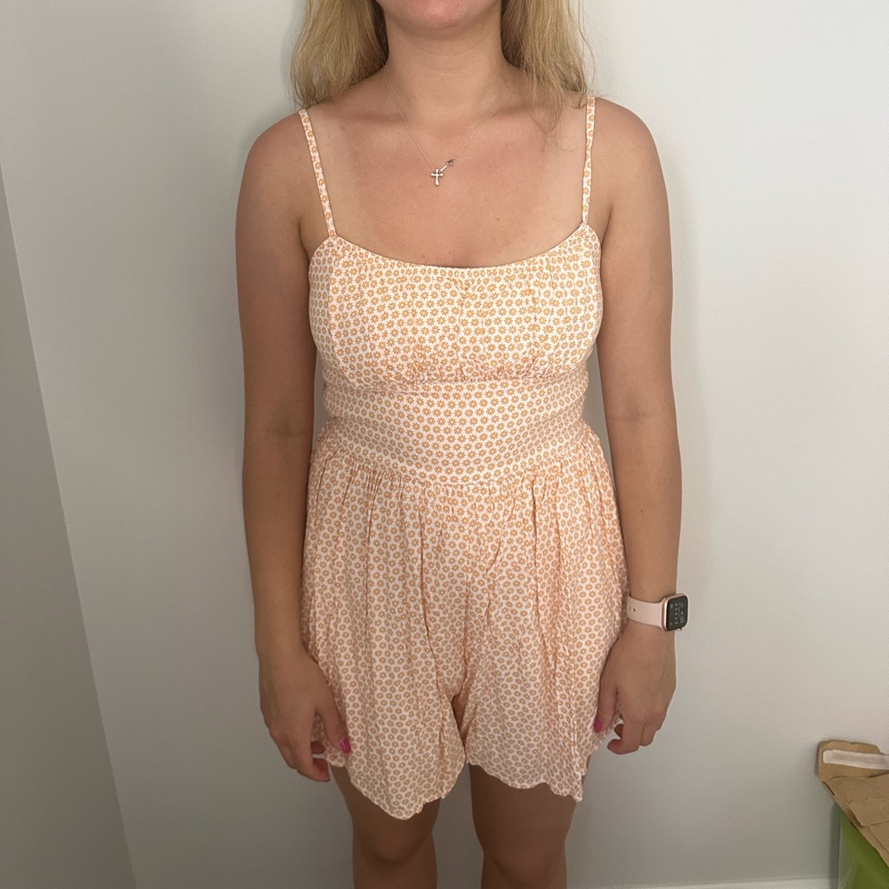 Orange Hollister Romper